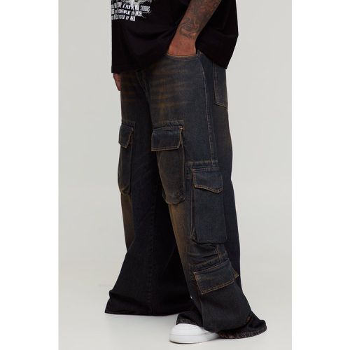 Grande taille - Jean cargo baggy à poches multiples homme - 38 - Boohooman - Modalova