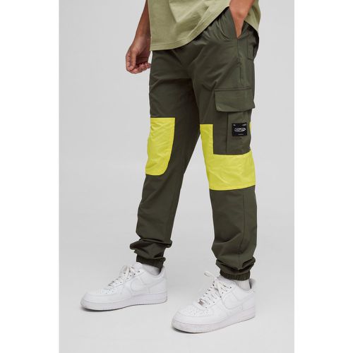 Pantalon cargo slim à taille élastiquée - S - Boohooman - Modalova