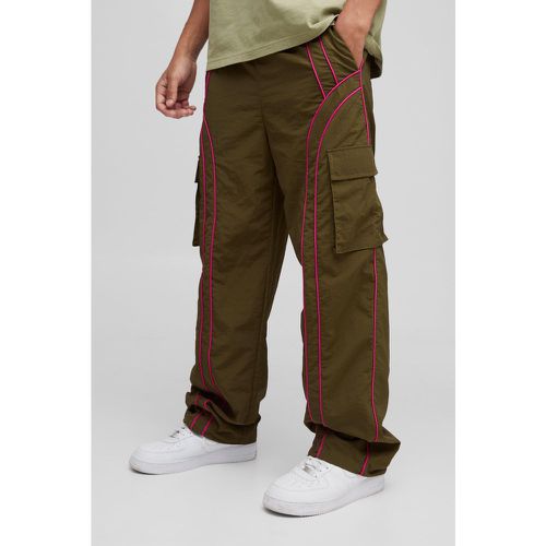 Pantalon cargo large en nylon - S - Boohooman - Modalova