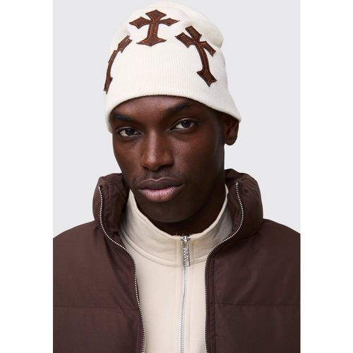 Bonnet à écusson croix - ONE SIZE - Boohooman - Modalova