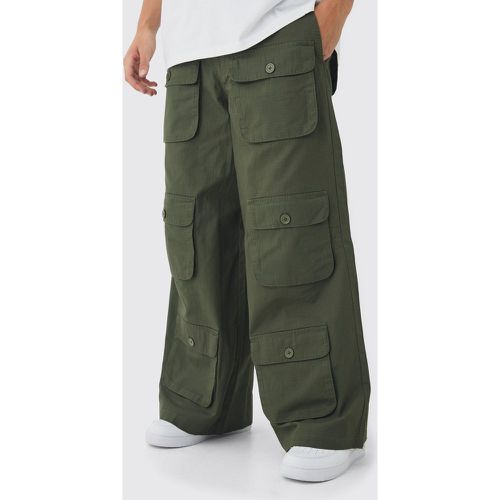 Pantalon cargo baggy à poches multiples - 28R - Boohooman - Modalova