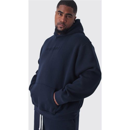 Grande taille - Sweat à capuche oversize à imprimé Worldwide homme - XXXL - Boohooman - Modalova