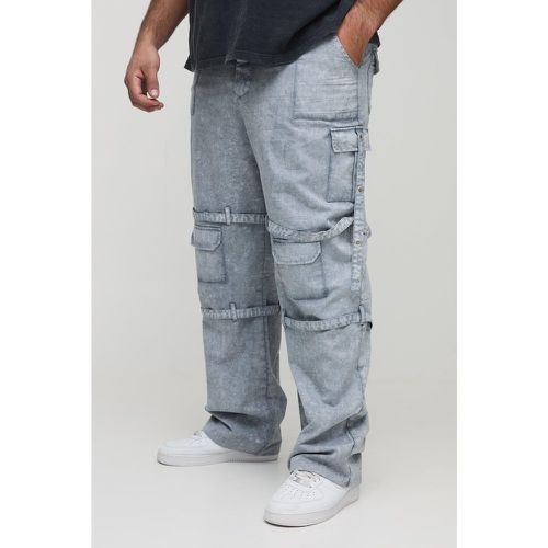 Grande taille - Pantalon cargo large délavé - 38 - Boohooman - Modalova