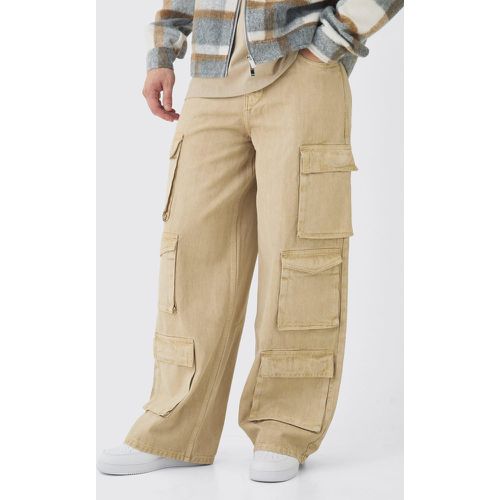 Tall - Jean cargo baggy délavé à poches multiples homme - 30 - Boohooman - Modalova