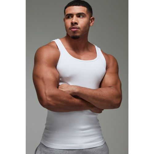 Débardeur côtelé sans coutures - MAN Active - L - Boohooman - Modalova