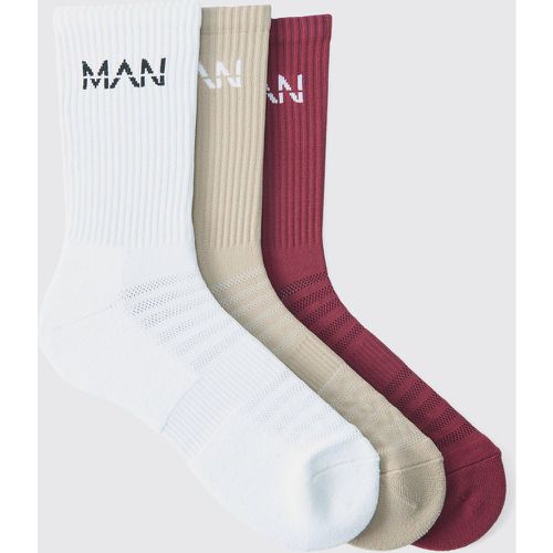 Lot de 3 paires de chaussettes matelassées - MAN Active - ONE SIZE - Boohooman - Modalova