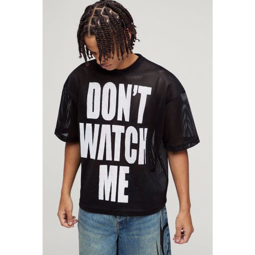 T-shirt oversize imprimé Don't Watch Me - S - Boohooman - Modalova