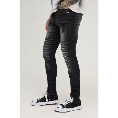 Tall - Jean skinny délavé déchiré - 30 - Boohooman - Modalova