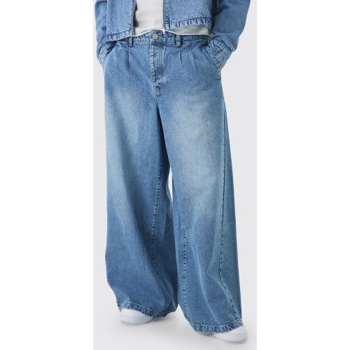 Jean large à coutures torsadées - 28R - Boohooman - Modalova