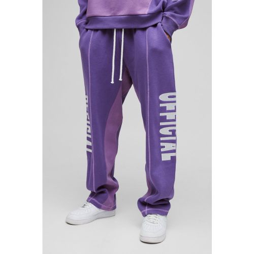 Jogging oversize color block à coutures contrastantes - S - Boohooman - Modalova