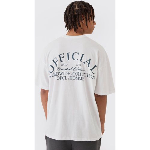T-shirt oversize imprimé au dos - M - Boohooman - Modalova