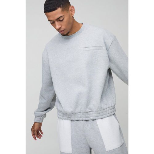 Sweat oversize épais à imprimé en relief - S - Boohooman - Modalova