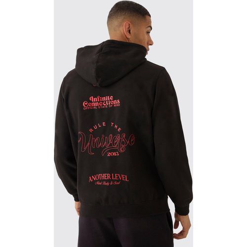 Sweat à capuche zippé à imprimé céleste - S - Boohooman - Modalova