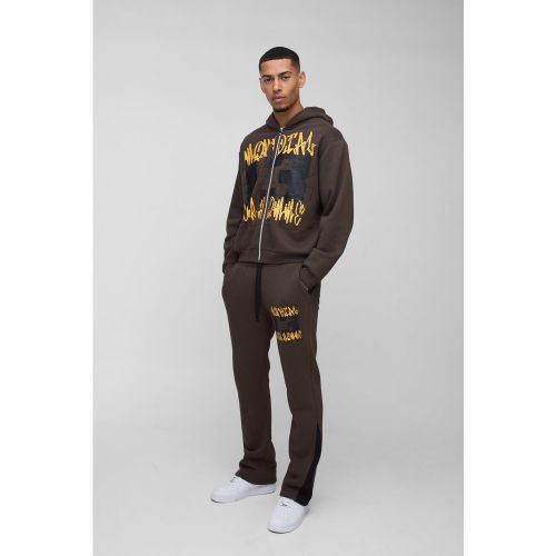 Survêtement oversize universitaire à imprimé graffiti - S - Boohooman - Modalova