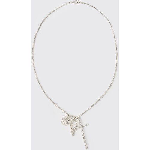 Collier é à chaînes croisées - ONE SIZE - Boohooman - Modalova