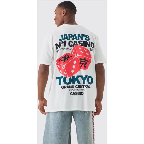 Oversized Japan Casino Print T-shirt - Boohooman - Modalova
