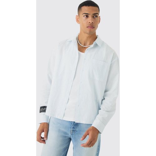 Chemise oversize rayée à manches longues - S - Boohooman - Modalova