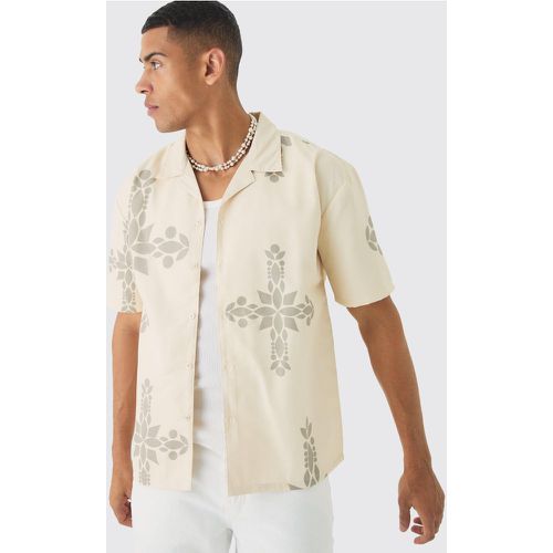 Chemise oversize à imprimé croisé - S - Boohooman - Modalova