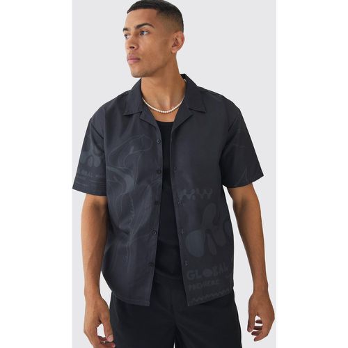 Chemise oversize légère à imprimé abstrait - S - Boohooman - Modalova