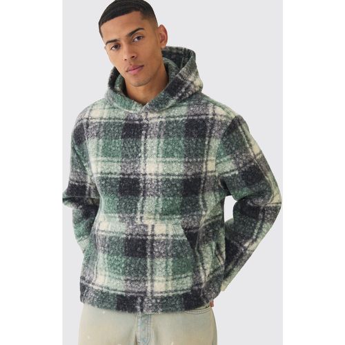 Sweat à capuche oversize à carreaux homme - L - Boohooman - Modalova