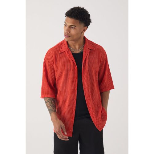 Chemise oversize boutonnée texturée - S - Boohooman - Modalova