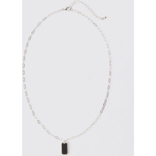 Collier à pendentif strassé - ONE SIZE - Boohooman - Modalova