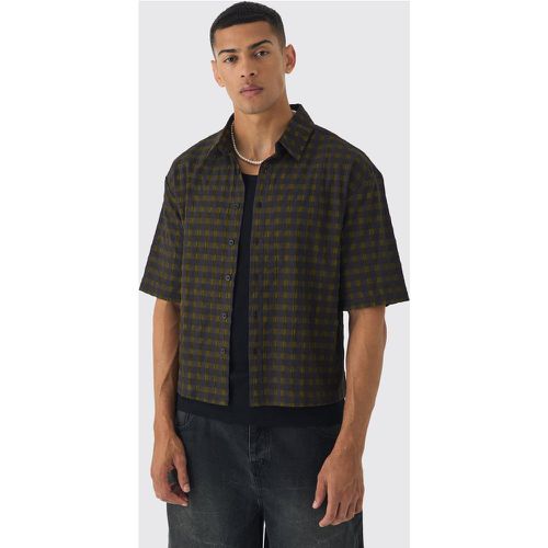 Chemise oversize à carreaux et manches courtes - S - Boohooman - Modalova