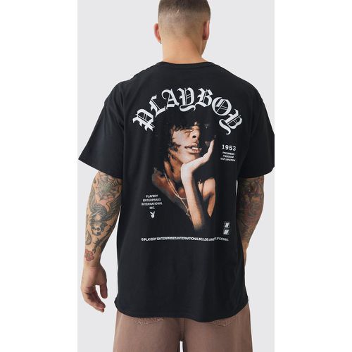 T-shirt oversize imprimé Playboy - M - Boohooman - Modalova