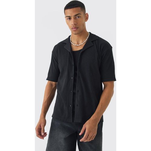 Chemise oversize côtelée en jersey - M - Boohooman - Modalova