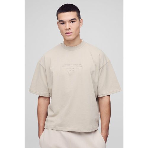 T-shirt épais oversize à col montant - S - Boohooman - Modalova