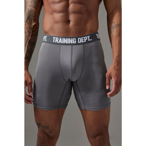 Boxer de sport long à slogan - MAN Active - S - Boohooman - Modalova