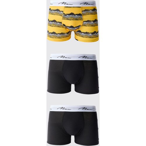 Lot de 3 boxers imprimés moto - MAN - L - Boohooman - Modalova