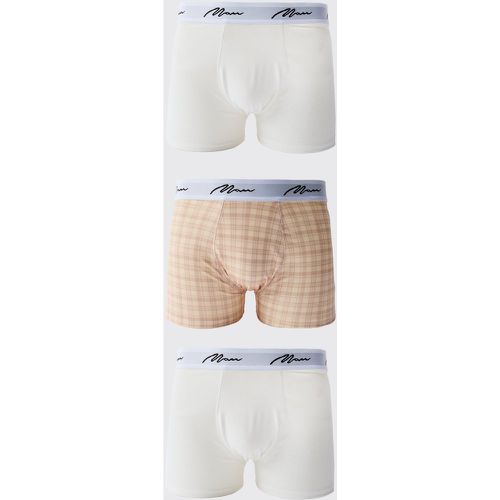 Lot de 3 boxers à carreaux - MAN - S - Boohooman - Modalova