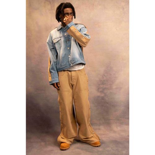 Jean extra baggy à double épaisseur - 28R - Boohooman - Modalova