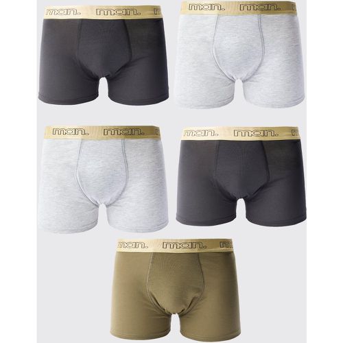 Lot de 5 boxers à logo signature doré - MAN - S - Boohooman - Modalova