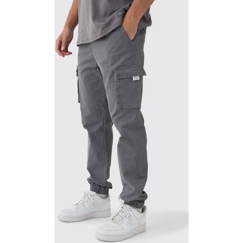 Pantalon cargo slim à taille élastiquée - S - Boohooman - Modalova