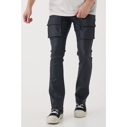 Tall - Jean cargo enduit - 30 - Boohooman - Modalova