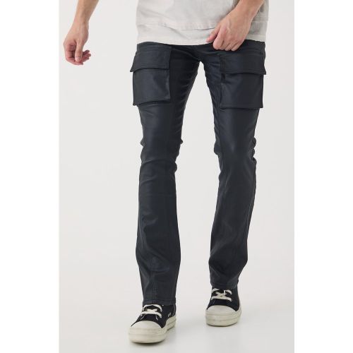Tall - Jean cargo enduit homme - 40 - Boohooman - Modalova