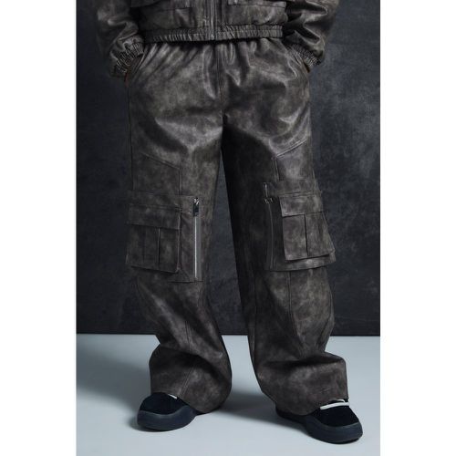 Pantalon cargo large à taille élastiquée - M - Boohooman - Modalova