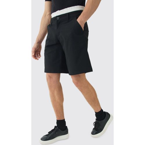 Bermuda à taille contrastante boxer - S - Boohooman - Modalova