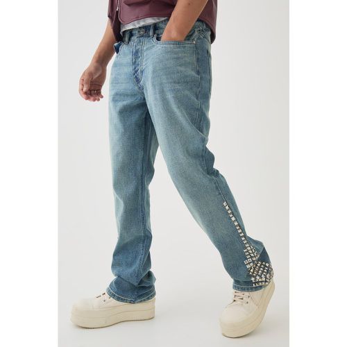 Jean flare slim à clous - 28R - Boohooman - Modalova