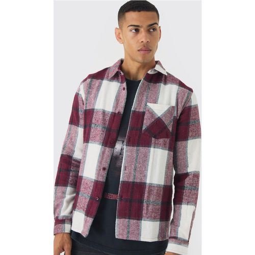 Chemise à carreaux et manches longues - L - Boohooman - Modalova