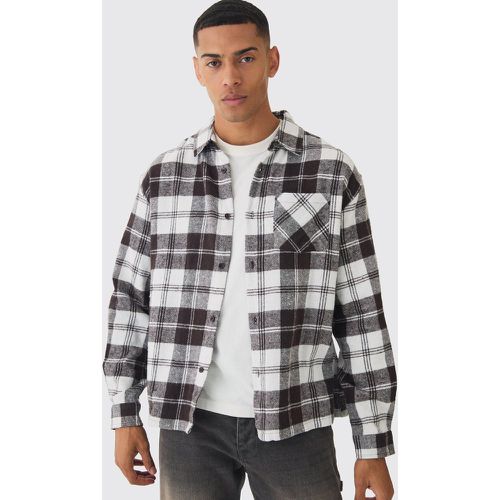 Chemise oversize à carreaux et manches longues - S - Boohooman - Modalova