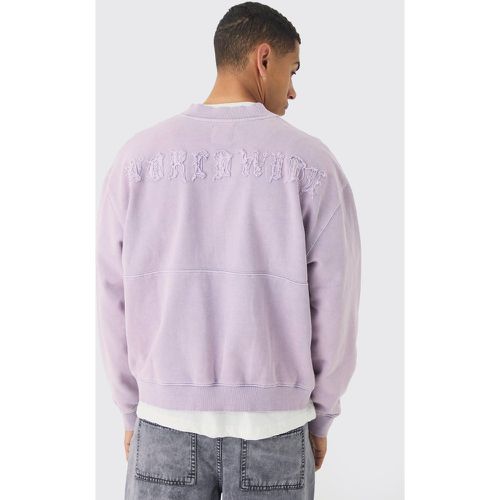 Bomber oversize zippé à déchirures - S - Boohooman - Modalova