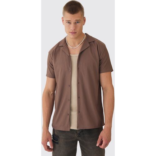 Chemise côtelée à manches courtes - S - Boohooman - Modalova