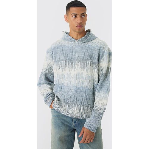 Sweat à capuche oversize à motif jacquard homme - S - Boohooman - Modalova