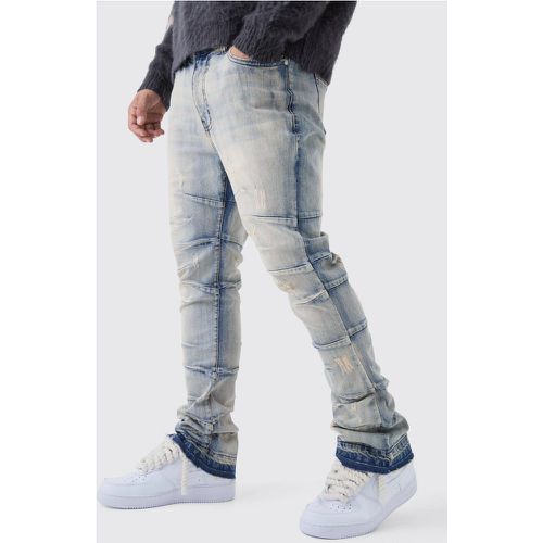 Jean flare skinny délavé - 28R - Boohooman - Modalova