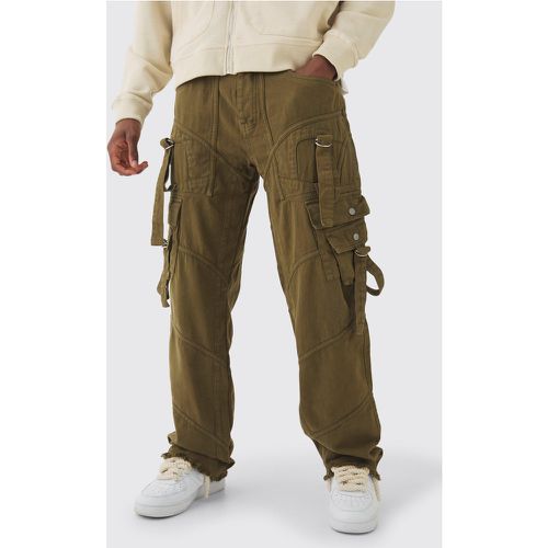 Tall - Pantalon large surteint à bretelles et boucles - 36 - Boohooman - Modalova