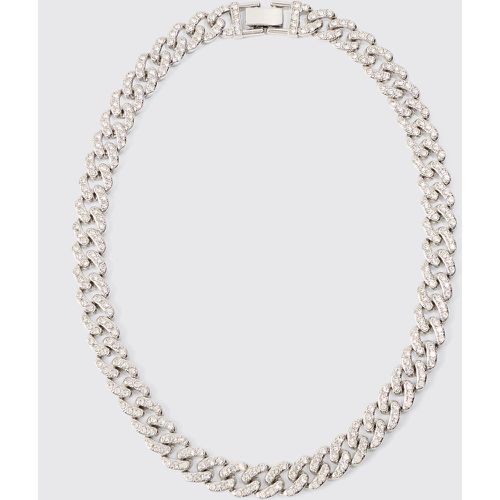 Collier en chaîne épaisse strassée - ONE SIZE - Boohooman - Modalova