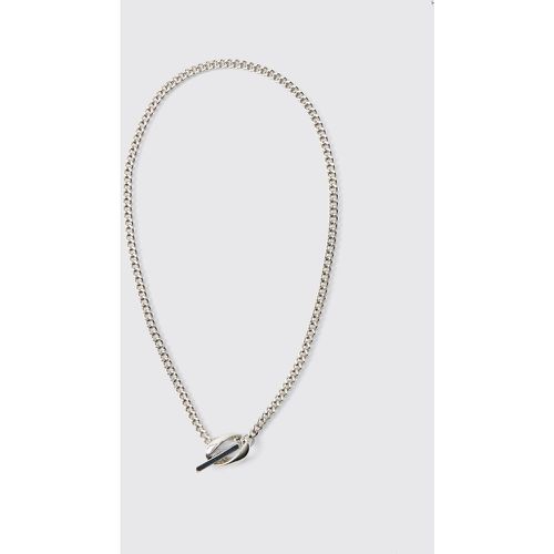 Collier en chaîne à pendentif rond - ONE SIZE - Boohooman - Modalova